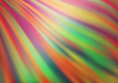 Bükülmüş kurdeleli vektör şablonu. Bulanık çizgilerden oluşan parlak çizimler. Reklamınız, broşürleriniz, broşürleriniz için yeni bir doku.