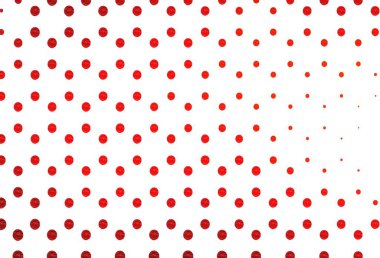 Küreli açık kırmızı vektör deseni. Parlak renkli soyut çemberlerin olduğu bir resim. Posterler, afişler için tasarım.