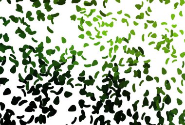 Soyut formlarla açık yeşil vektör arkaplanı. Renkli rastgele şekillerle modern soyut illüstrasyon. İşiniz için en iyi akıllı tasarım.