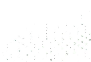 Kristalleri ve dikdörtgenleri olan açık yeşil vektör deseni. Dikdörtgenli soyut gradyan çizimi. Cep telefonları için arka plan.