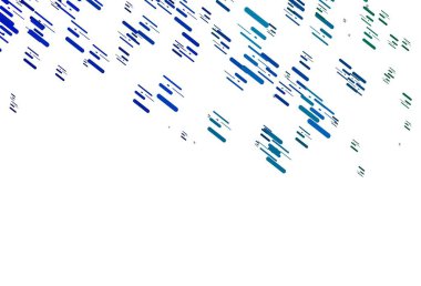 Açık mavi, tekrarlanan çubuklu yeşil vektör şablonu. Renkli çubuklarla gösterişli soyut çizimler. İş ilanınız için akıllı tasarım.