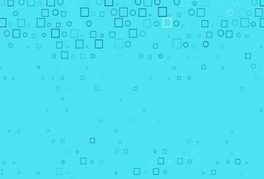 Leke ve dikdörtgenli hafif BLUE vektör şablonu. Küplerle, dairelerle soyut çizimler. İş reklamları için tasarım.