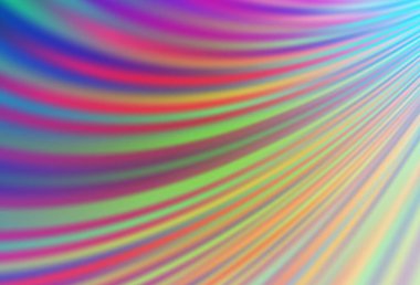 Bükülmüş kurdeleli vektör şablonu. Bulanık çizgilerden oluşan parlak çizimler. Reklamınız, broşürleriniz, broşürleriniz için yeni bir doku.