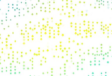 Açık Yeşil, kart elementleri içeren sarı vektör düzeni. 