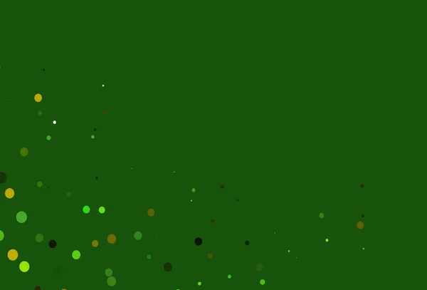 Verde Chiaro Layout Vettoriale Giallo Con Forme Circolari Illustrazione Astratta — Vettoriale Stock