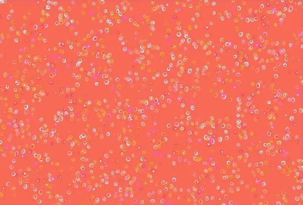 Rouge Clair Disposition Vectorielle Jaune Avec Des Formes Circulaires Illustration — Image vectorielle