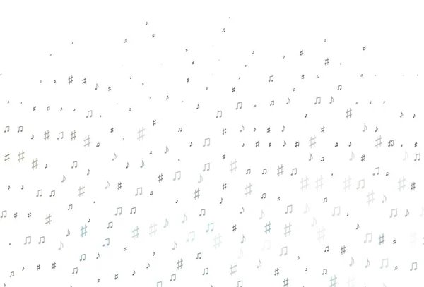 Textura Vectorial Light Black Con Notas Musicales Ilustración Brillante Notas — Vector de stock