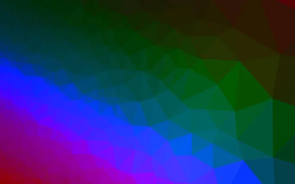 Dark Multicolor Rainbow Vector Abstracte Polygonale Hoes — Stockvector