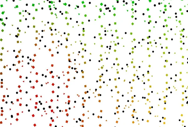 Hellgrünes Rotes Vektorlayout Mit Kreisen Linien Rechtecken Dekorative Gestaltung Abstrakten — Stockvektor