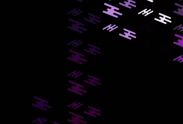 Dark Purple Vector Texture Colorful Lines Blurred Decorative Design Simple — Stock Vector