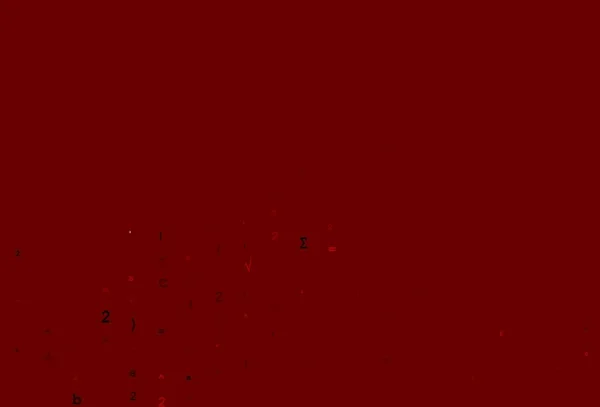Jasnozielone Czerwone Tło Wektora Symbolami Cyfrowymi Ilustracja Symbolami Liczbowymi Abstrakcyjnym — Wektor stockowy