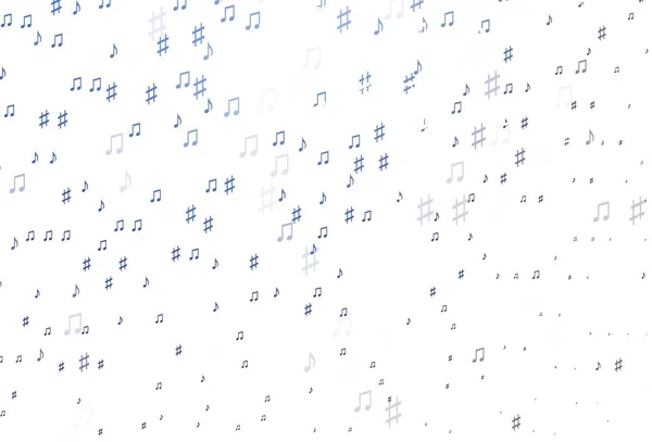 Patrón Vectorial Luz Azul Con Elementos Musicales — Archivo Imágenes Vectoriales