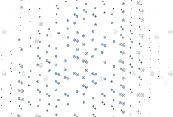 Ljus Blå Vektor Täcka Med Vackra Snöflingor Dekorativ Lysande Illustration — Stock vektor