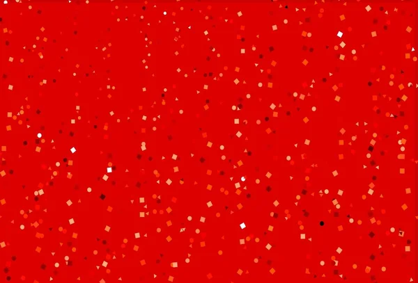 Светло Красный Векторный Фон Треугольниками Кругами Кубиками Круги Линии Ромб — стоковый вектор