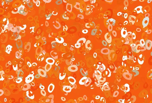 Fondo Vectorial Naranja Claro Con Puntos Ilustración Abstracta Con Burbujas — Vector de stock