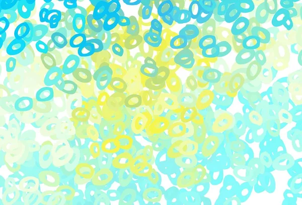 Light Blue Yellow Vector Cover Spots Glitter Abstract Illustration Blurred — Stock Vector