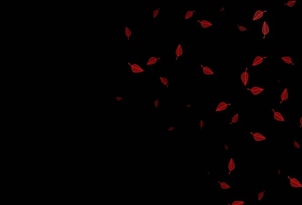 Soyut renkli yapraklarla dekoratif illüstrasyon. Web sitesi için desenli desen.