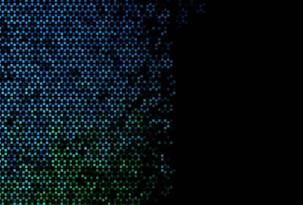 Bleu Foncé Motif Vectoriel Vert Avec Cristaux Rectangles Design Décoratif — Image vectorielle
