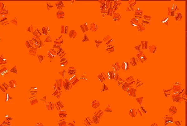 Modèle Vectoriel Orange Clair Dans Style Polygonal Avec Des Cercles — Image vectorielle