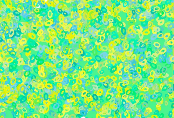 Hellgrüner Gelber Vektorhintergrund Mit Punkten Moderne Abstrakte Illustration Mit Bunten — Stockvektor