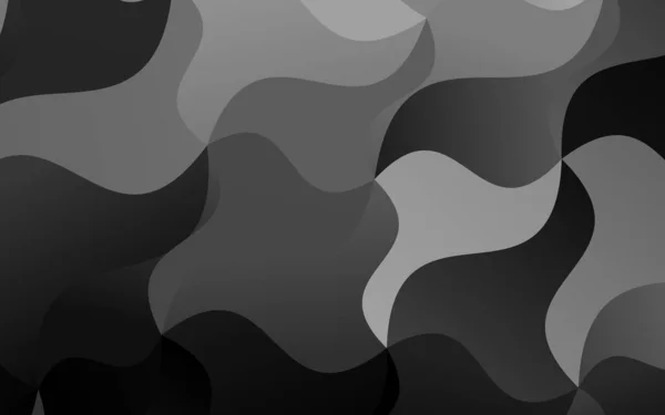 Plata Oscura Fondo Vectorial Gris Con Círculos Curvos — Vector de stock