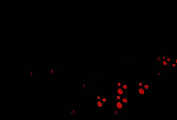 Dark Green Red Vector Background Curved Circles Glitter Abstract Illustration — Vetor de Stock