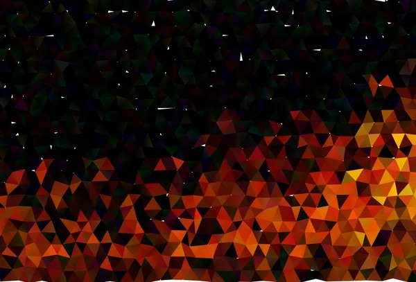 Lichtoranje Vector Glanzend Driehoekig Patroon Gloednieuwe Kleurrijke Illustratie Met Verloop — Stockvector