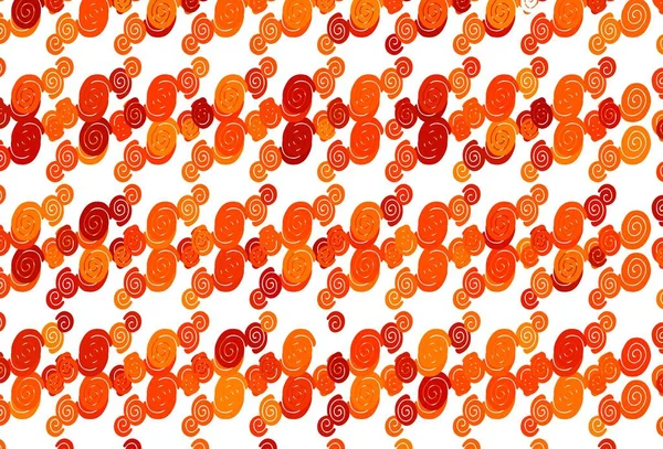 Heller Orangefarbener Vektorhintergrund Mit Lampenformen Eine Vage Zirkuläre Abstrakte Illustration — Stockvektor