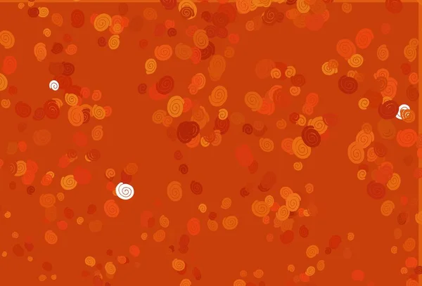 Plantilla Vectorial Naranja Claro Con Formas Burbuja Muestra Geométrica Borrosa — Vector de stock