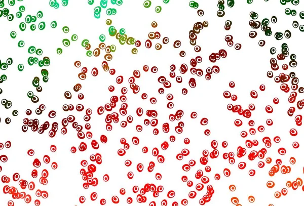 Verde Chiaro Copertura Vettoriale Rossa Con Macchie Illustrazione Astratta Moderna — Vettoriale Stock