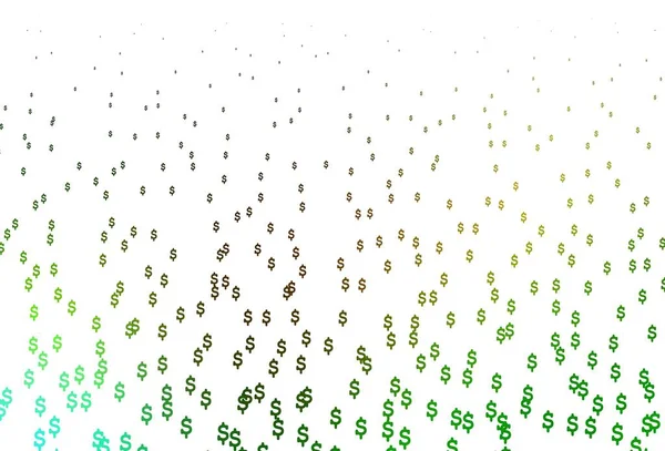 Koyu Yeşil Dolar Ile Sarı Vektör Şablonu Renkli Dijital Sembollü — Stok Vektör