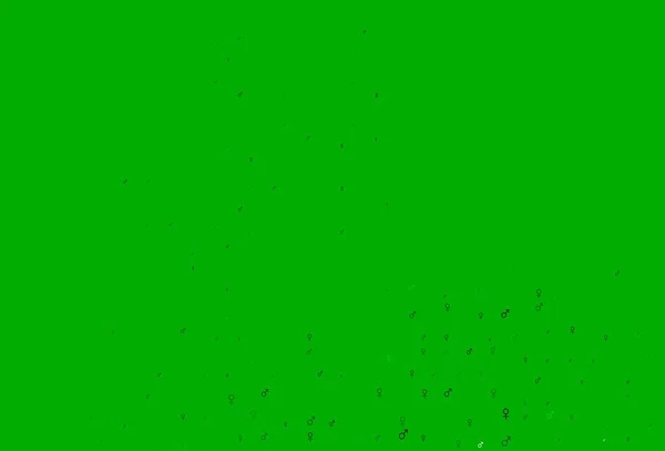 Light Green Vector Backdrop Gender Signs — Stock Vector