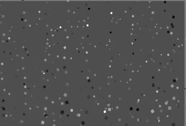 Light Silver Šedá Vektorová Šablona Krystaly Kruhy Čtverci Ilustrace Množinou — Stockový vektor