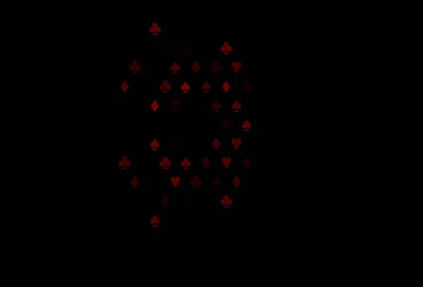 Szablon Ciemnoczerwony Wektor Symbolami Pokera Zamazany Dekoracyjny Design Serc Pik — Wektor stockowy