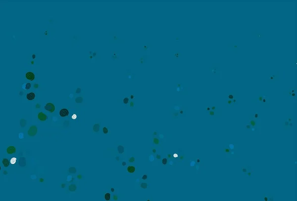 Modèle Vectoriel Bleu Clair Vert Avec Lignes Ovales Illustration Créative — Image vectorielle