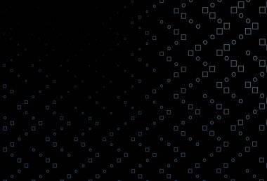 Kare biçiminde koyu mavi vektör şablonu. Dikdörtgen şekilli soyut çizimler. Reklamlar için desen.