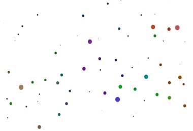 Işık Çokrenkli, daireli Gökkuşağı vektör şablonu. 