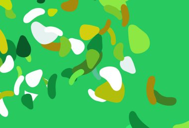 Açık Yeşil, soyut biçimlere sahip sarı vektör arkaplanı. 