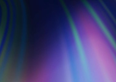 Bükülmüş kurdeleli vektör şablonu. Bulanık çizgilerden oluşan parlak çizimler. Reklamınız, broşürleriniz, broşürleriniz için yeni bir doku.