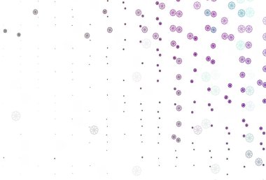 Parlak kar taneleriyle soyut vektör düzeni. Buz kristalleri ile modern geometrik soyut çizim. Reklamınız, posteriniz, afişiniz için yeni yıl tasarımı.