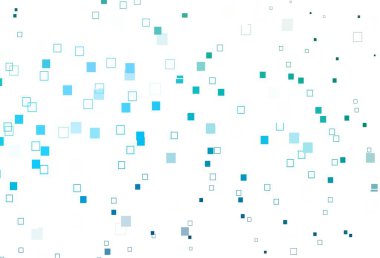 Açık mavi, kare biçiminde yeşil vektör şablonu. Dikdörtgenli soyut gradyan çizimi. Reklamınız, posteriniz, afişiniz için en iyi tasarım.