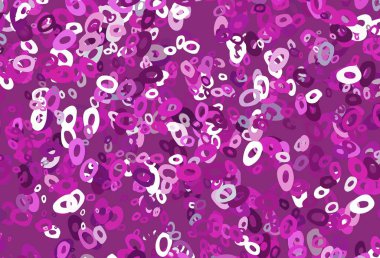 Noktalı açık pembe vektör arkaplanı. Doğa tarzında bulanık halkaları olan güzel renkli çizimler. İş reklamları için tasarım.