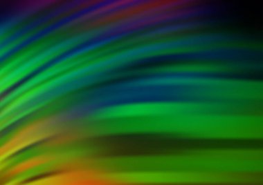 Bükülmüş kurdeleli vektör şablonu. Bulanık çizgilerden oluşan parlak çizimler. Reklamınız, broşürleriniz, broşürleriniz için yeni bir doku.