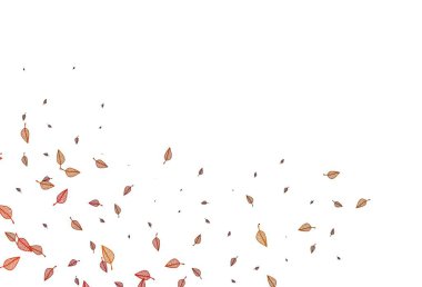 Soyut renkli yapraklarla dekoratif illüstrasyon. Web sitesi için desenli desen.