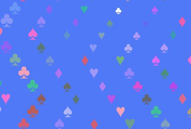 Açık Çokrenkli, iskambil kağıtlı Gökkuşağı vektör dokusu. 