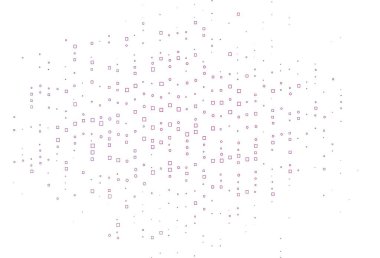 Açık pembe, dikdörtgenli, kare şeklinde mavi vektör düzeni. Soyut stil ve dikdörtgenlerle dekoratif tasarım. Reklamlar için desen.