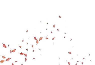 Soyut renkli yapraklarla dekoratif illüstrasyon. Web sitesi için desenli desen.