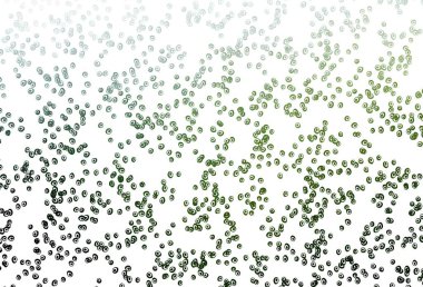 Dairesel açık yeşil vektör şablonu. Soyut arka planda bulanık kabarcıklar ve renkli gradyan. Posterler, afişler için tasarım.