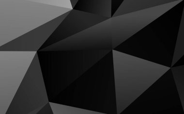 Koyu Gümüş, gri vektör çokgen arkaplan.