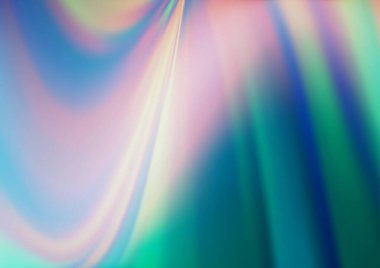 Bükülmüş kurdeleli vektör şablonu. Bulanık çizgilerden oluşan parlak çizimler. Reklamınız, broşürleriniz, broşürleriniz için yeni bir doku.